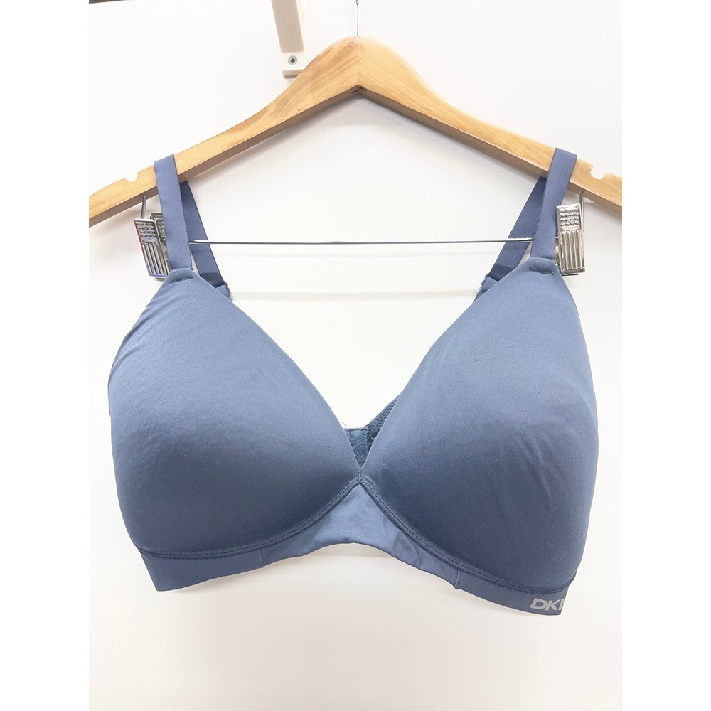 DKNY Womens Slate Blue Wireless Padded Bralette Bra DK7664 XL